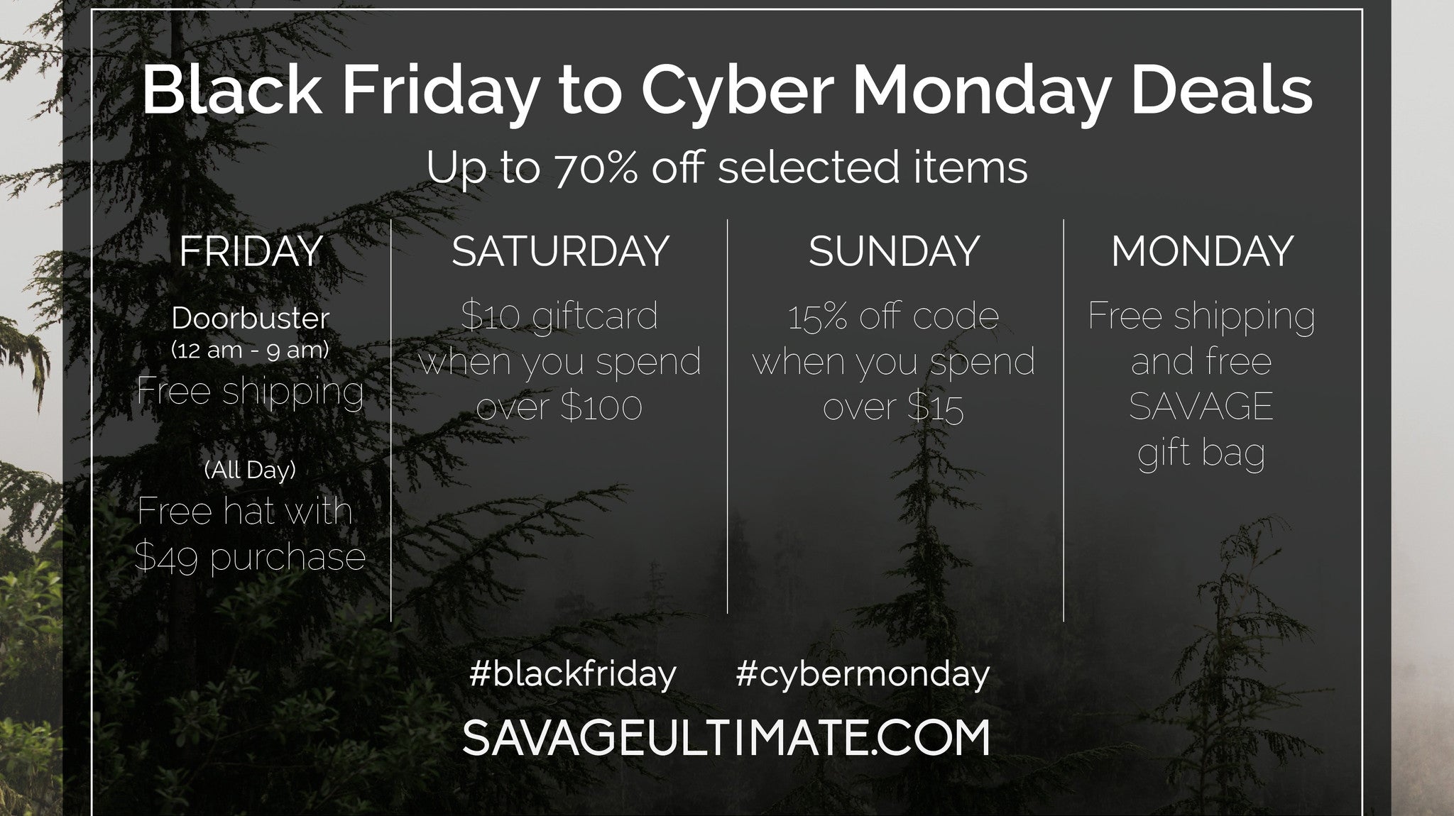 Black Friday to Cyber Monday Deals