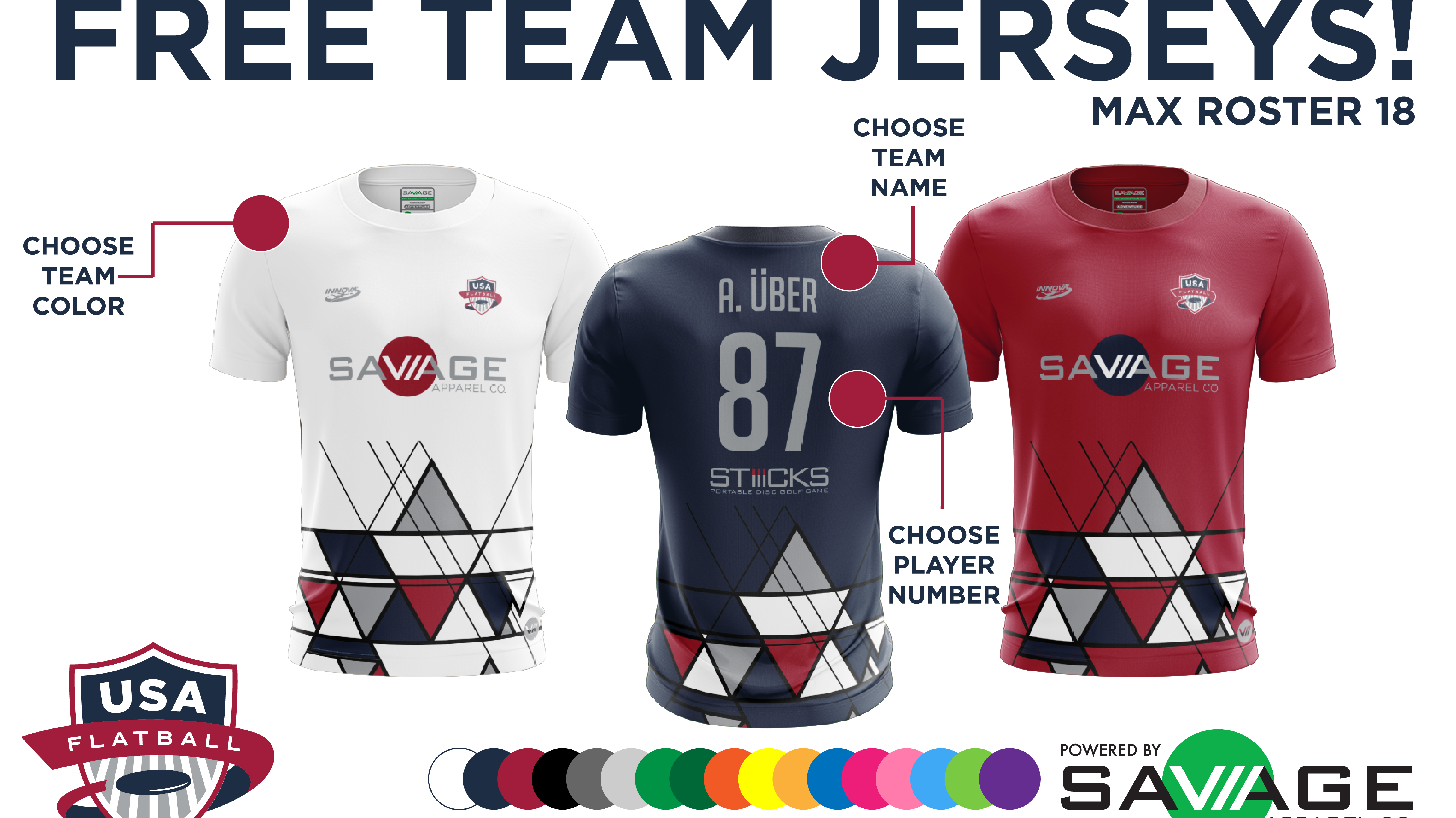 Savage Offers USA Flatball College Championships FREE Full Sub Jerseys!